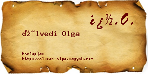 Ölvedi Olga névjegykártya